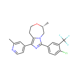Cc1cc(-c2nc(-c3ccc(Cl)c(C(F)(F)F)c3)n3c2CCO[C@H](C)C3)ccn1 ZINC001772641706