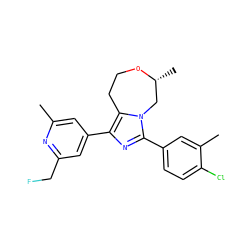 Cc1cc(-c2nc(-c3ccc(Cl)c(C)c3)n3c2CCO[C@H](C)C3)cc(CF)n1 ZINC001772611828