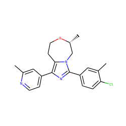 Cc1cc(-c2nc(-c3ccc(Cl)c(C)c3)n3c2CCO[C@H](C)C3)ccn1 ZINC001772649350