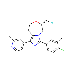 Cc1cc(-c2nc(-c3ccc(Cl)c(C)c3)n3c2CCO[C@H](CF)C3)ccn1 ZINC001772653616