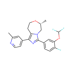 Cc1cc(-c2nc(-c3ccc(F)c(OC(F)F)c3)n3c2CCO[C@H](C)C3)ccn1 ZINC001772631467
