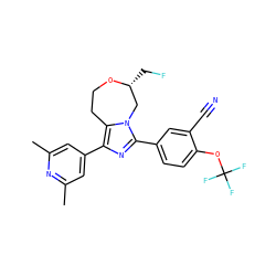 Cc1cc(-c2nc(-c3ccc(OC(F)(F)F)c(C#N)c3)n3c2CCO[C@H](CF)C3)cc(C)n1 ZINC001772611872