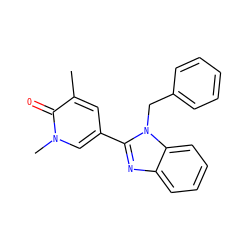 Cc1cc(-c2nc3ccccc3n2Cc2ccccc2)cn(C)c1=O ZINC001772603640