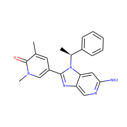 Cc1cc(-c2nc3cnc(N)cc3n2[C@@H](C)c2ccccc2)cn(C)c1=O ZINC001772592312
