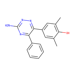 Cc1cc(-c2nnc(N)nc2-c2ccccc2)cc(C)c1O ZINC000084602039