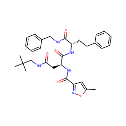 Cc1cc(C(=O)N[C@@H](CC(=O)NCC(C)(C)C)C(=O)N[C@@H](CCc2ccccc2)C(=O)NCc2ccccc2)no1 ZINC000169326861
