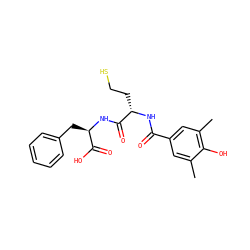 Cc1cc(C(=O)N[C@@H](CCS)C(=O)N[C@H](Cc2ccccc2)C(=O)O)cc(C)c1O ZINC000036185324