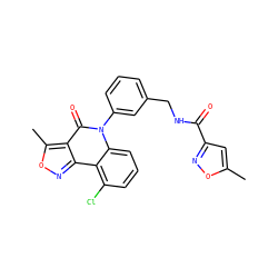 Cc1cc(C(=O)NCc2cccc(-n3c(=O)c4c(C)onc4c4c(Cl)cccc43)c2)no1 ZINC000001483393