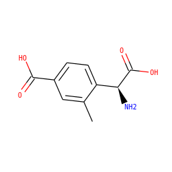 Cc1cc(C(=O)O)ccc1[C@H](N)C(=O)O ZINC000000006978