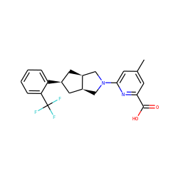 Cc1cc(C(=O)O)nc(N2C[C@H]3C[C@@H](c4ccccc4C(F)(F)F)C[C@H]3C2)c1 ZINC000473126185