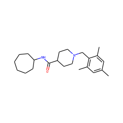 Cc1cc(C)c(CN2CCC(C(=O)NC3CCCCCC3)CC2)c(C)c1 ZINC000082158053