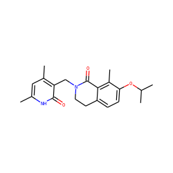 Cc1cc(C)c(CN2CCc3ccc(OC(C)C)c(C)c3C2=O)c(=O)[nH]1 ZINC000217959714