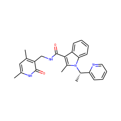Cc1cc(C)c(CNC(=O)c2c(C)n([C@@H](C)c3ccccn3)c3ccccc23)c(=O)[nH]1 ZINC000474609500