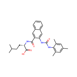 Cc1cc(C)c(NC(=O)Nc2cc3ccccc3cc2C(=O)N[C@@H](CCC(C)C)C(=O)O)c(C)c1 ZINC000035850518