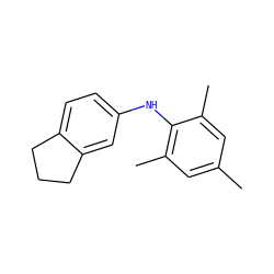 Cc1cc(C)c(Nc2ccc3c(c2)CCC3)c(C)c1 ZINC000653835848