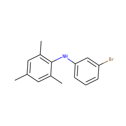 Cc1cc(C)c(Nc2cccc(Br)c2)c(C)c1 ZINC000653831317