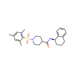 Cc1cc(C)c(S(=O)(=O)N2CCC(C(=O)N[C@@H]3CCCc4ccccc43)CC2)c(C)c1 ZINC000020018023
