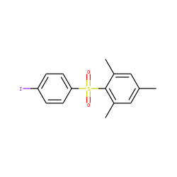 Cc1cc(C)c(S(=O)(=O)c2ccc(I)cc2)c(C)c1 ZINC000095594765