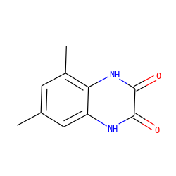 Cc1cc(C)c2[nH]c(=O)c(=O)[nH]c2c1 ZINC000012410487