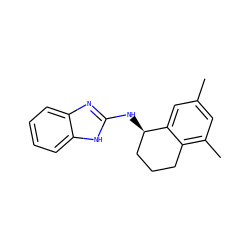 Cc1cc(C)c2c(c1)[C@H](Nc1nc3ccccc3[nH]1)CCC2 ZINC000040866206