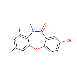 Cc1cc(C)c2c(c1)Oc1ccc(O)cc1C(=O)N2C ZINC000006521871
