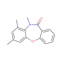 Cc1cc(C)c2c(c1)Oc1ccccc1C(=O)N2C ZINC000006521873