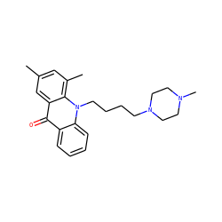 Cc1cc(C)c2c(c1)c(=O)c1ccccc1n2CCCCN1CCN(C)CC1 ZINC001772631650