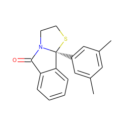 Cc1cc(C)cc([C@@]23SCCN2C(=O)c2ccccc23)c1 ZINC000000005906