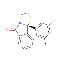 Cc1cc(C)cc([C@]23SCCN2C(=O)c2ccccc23)c1 ZINC000003800064