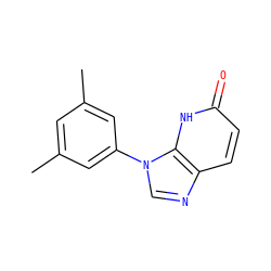 Cc1cc(C)cc(-n2cnc3ccc(=O)[nH]c32)c1 ZINC000118271414
