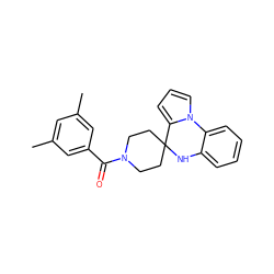 Cc1cc(C)cc(C(=O)N2CCC3(CC2)Nc2ccccc2-n2cccc23)c1 ZINC000226314317