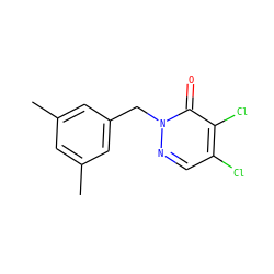 Cc1cc(C)cc(Cn2ncc(Cl)c(Cl)c2=O)c1 ZINC000003464996