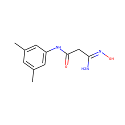 Cc1cc(C)cc(NC(=O)C/C(N)=N/O)c1 ZINC000003907069