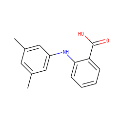 Cc1cc(C)cc(Nc2ccccc2C(=O)O)c1 ZINC000084705610