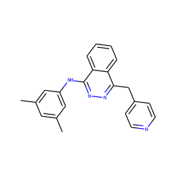 Cc1cc(C)cc(Nc2nnc(Cc3ccncc3)c3ccccc23)c1 ZINC000013808859