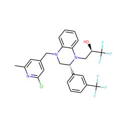 Cc1cc(CN2C[C@@H](c3cccc(C(F)(F)F)c3)N(C[C@@H](O)C(F)(F)F)c3ccccc32)cc(Cl)n1 ZINC000207720821