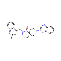 Cc1cc(CN2CCCC3(CCN(c4cnc5ccccc5n4)CC3)C2=O)c2ccccc2n1 ZINC000096173071