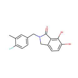 Cc1cc(CN2Cc3ccc(O)c(O)c3C2=O)ccc1F ZINC000043073744