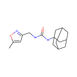 Cc1cc(CNC(=O)NC23CC4CC(CC(C4)C2)C3)no1 ZINC000067608624