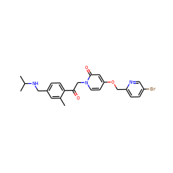 Cc1cc(CNC(C)C)ccc1C(=O)Cn1ccc(OCc2ccc(Br)cn2)cc1=O ZINC000169711423