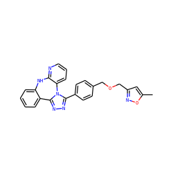 Cc1cc(COCc2ccc(-c3nnc4n3-c3cccnc3Nc3ccccc3-4)cc2)no1 ZINC000096174117