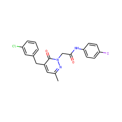 Cc1cc(Cc2cccc(Cl)c2)c(=O)n(CC(=O)Nc2ccc(I)cc2)n1 ZINC000096271783