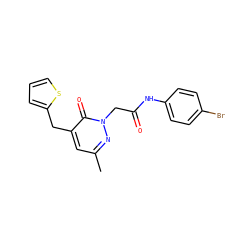 Cc1cc(Cc2cccs2)c(=O)n(CC(=O)Nc2ccc(Br)cc2)n1 ZINC000096271822