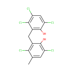 Cc1cc(Cl)c(O)c(Cc2c(O)c(Cl)cc(Cl)c2Cl)c1Cl ZINC000045350024