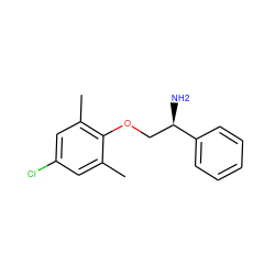 Cc1cc(Cl)cc(C)c1OC[C@@H](N)c1ccccc1 ZINC000013529825
