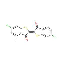 Cc1cc(Cl)cc2c1C(=O)/C(=C1\Sc3cc(Cl)cc(C)c3C1=O)S2 ZINC000004529848