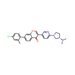Cc1cc(Cl)ccc1-c1ccc2c(=O)c(-c3ccc(N4CC[C@H](N(C)C)C4)nc3)coc2c1 ZINC000036351572