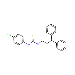 Cc1cc(Cl)ccc1NC(=S)NCCC(c1ccccc1)c1ccccc1 ZINC000008689993