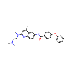 Cc1cc(N(C)CCN(C)C)nc2ccc(NC(=O)c3ccc(Oc4ccccc4)cc3)cc12 ZINC000028569688
