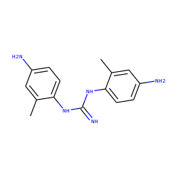 Cc1cc(N)ccc1NC(=N)Nc1ccc(N)cc1C ZINC000026480112